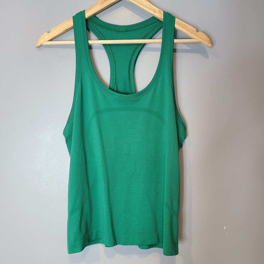 Lululemon Tank Top Womens Green Racerback Swiftly Tech Running Shirt Athletic 10